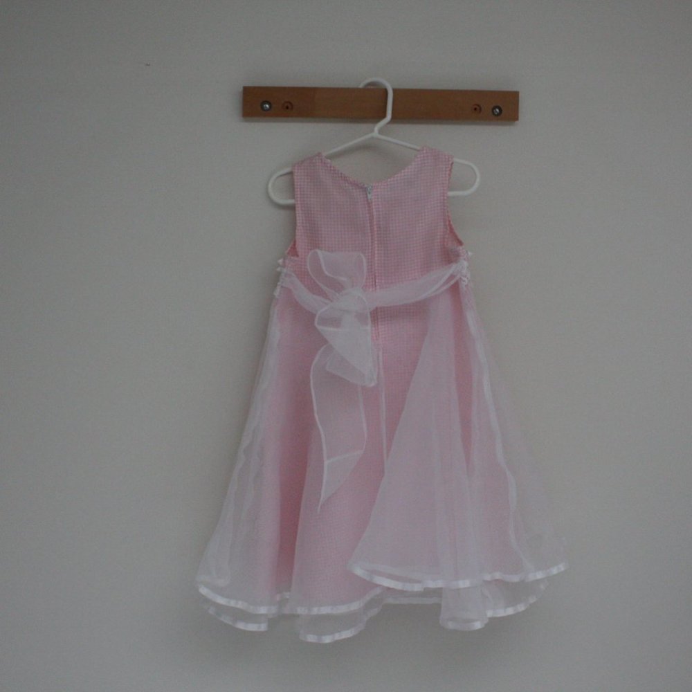 Bonnie Jean Pink Flower Dress Girls 5 - Picture 9 of 17